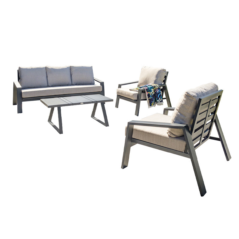 DCB - 5 zits - Ibiza lage tuinmeubelen - Aluminium - Grijs antraciet