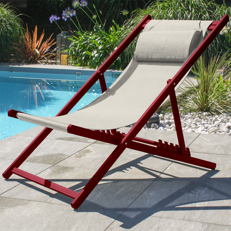 FOLDING GARDEN CHAIR JULIA IN GREY TEXTILENE AND ALUMINUM - CARMINE
