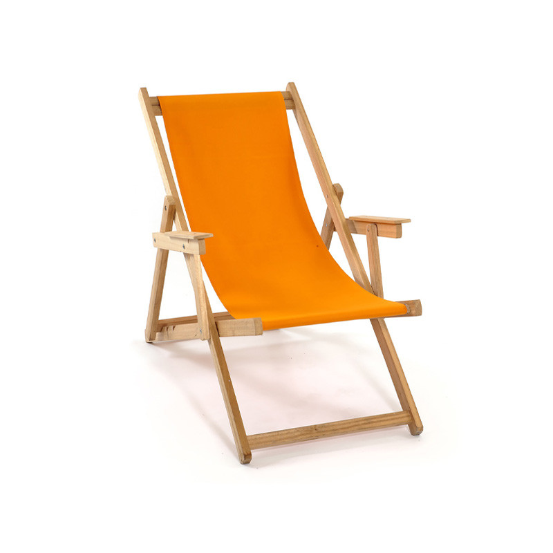 DCB - Chilienne pliante Lona - Bois d'Eucalyptus et Toile coton - Orange