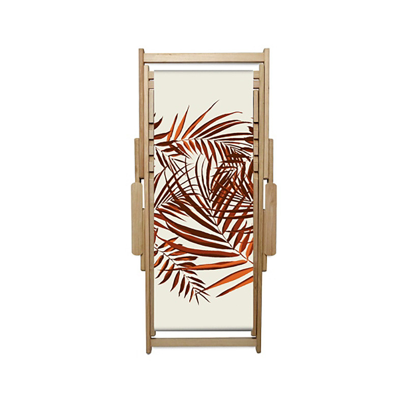DCB - Chilienne pliante Lona - Bois d'Eucalyptus et Toile coton - Palmier Brique