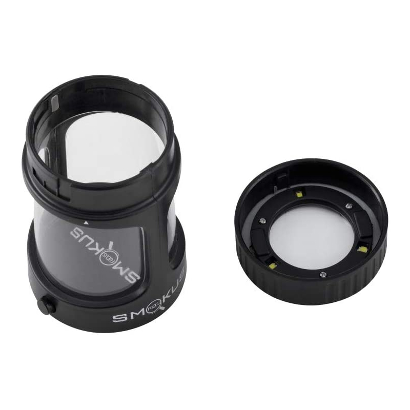 Smokus Focus - Horizon black - Luftdichter Topf mit Lupe