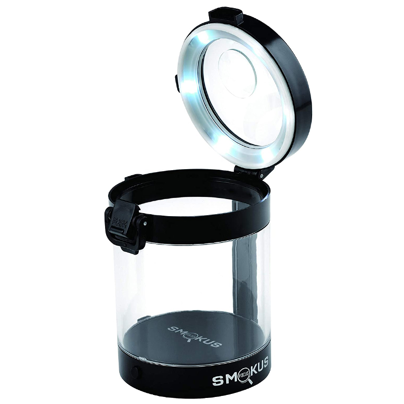 Smokus Focus - Eclipse black - Luftdichter Topf mit Lupe