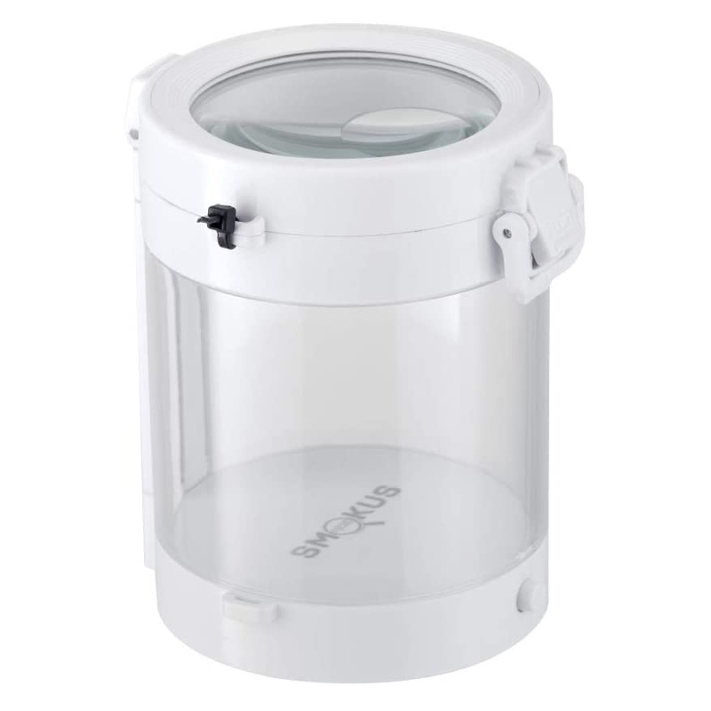 Smokus Focus - Eclipse white - Luftdichter Topf mit Lupe