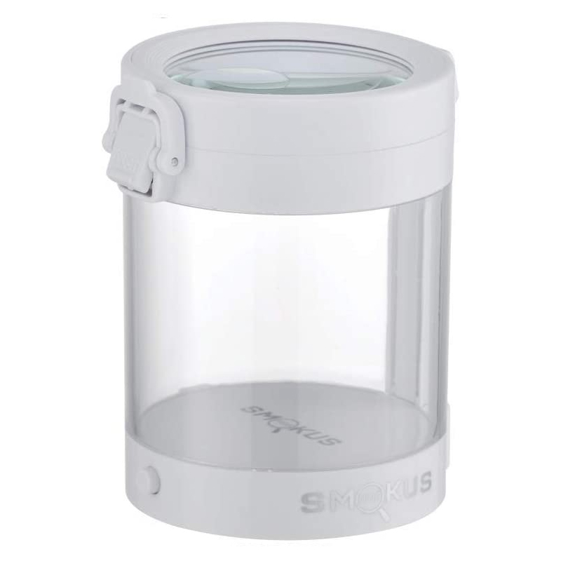 Smokus Focus - Eclipse white - Luftdichter Topf mit Lupe
