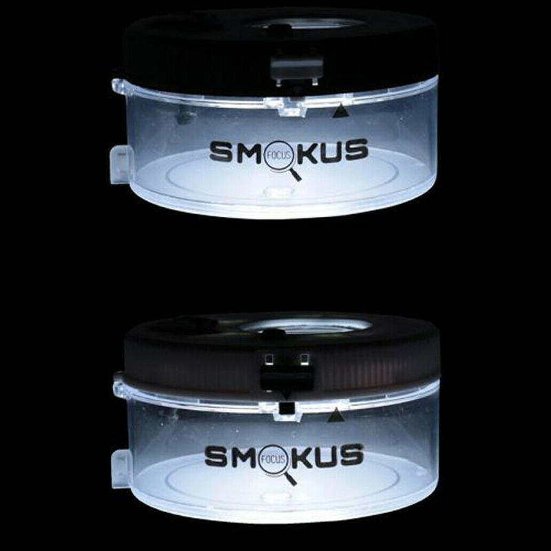 Smokus Focus - Jetpack black - Luftdichter Topf mit Lupe
