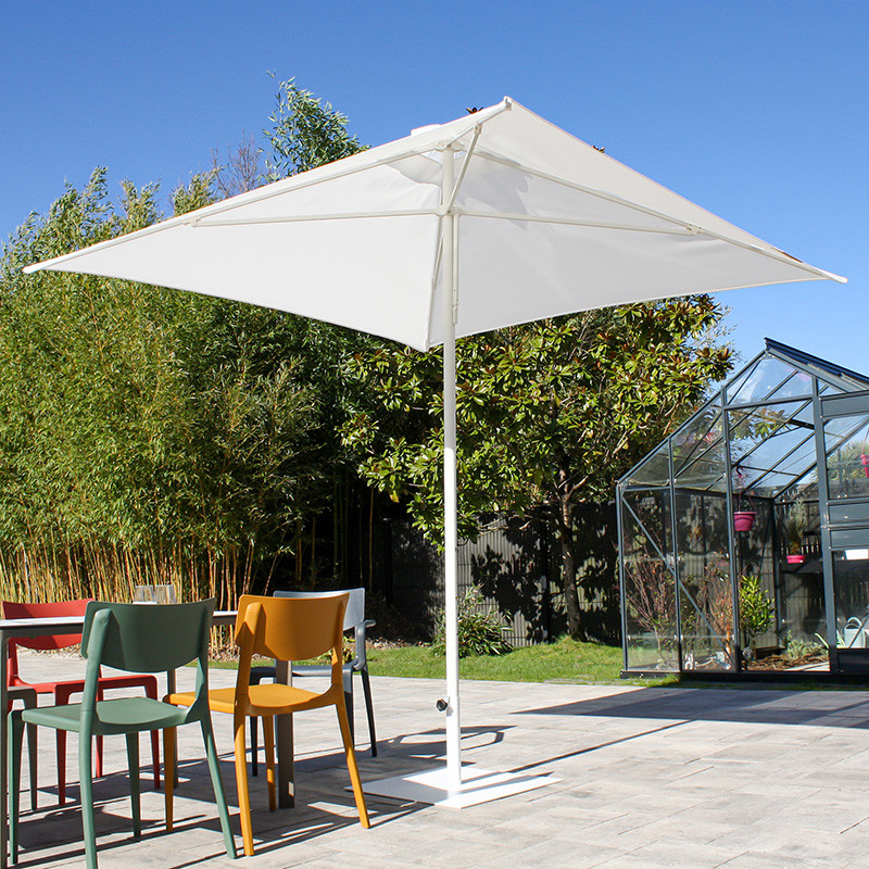 DCB - Pied de parasol Flat - Ø 55 mm - Acier Laqué - Blanc
