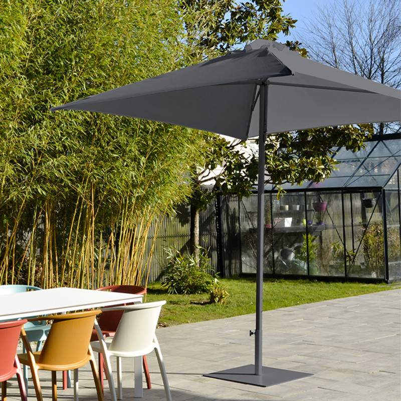 FLAT PARASOL STAND (DIAM. 55 MM) IN LACQUERED STEEL - GREY ANTHRACITE
