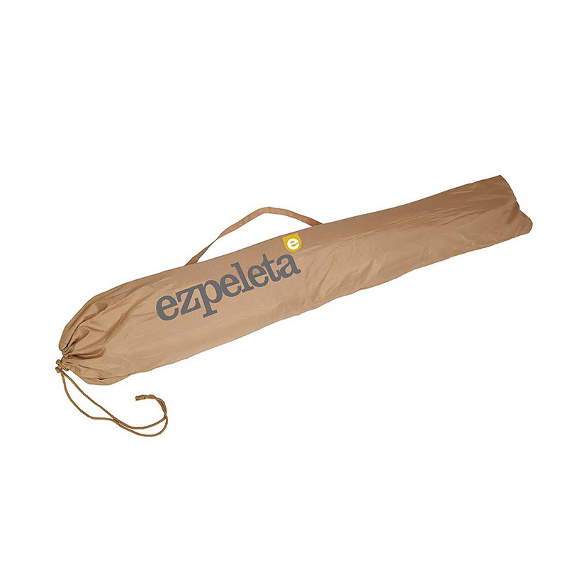 MANILA FRINGED PARASOL (DIAM. 200CM) STEEL BROWN WOOD FINISH