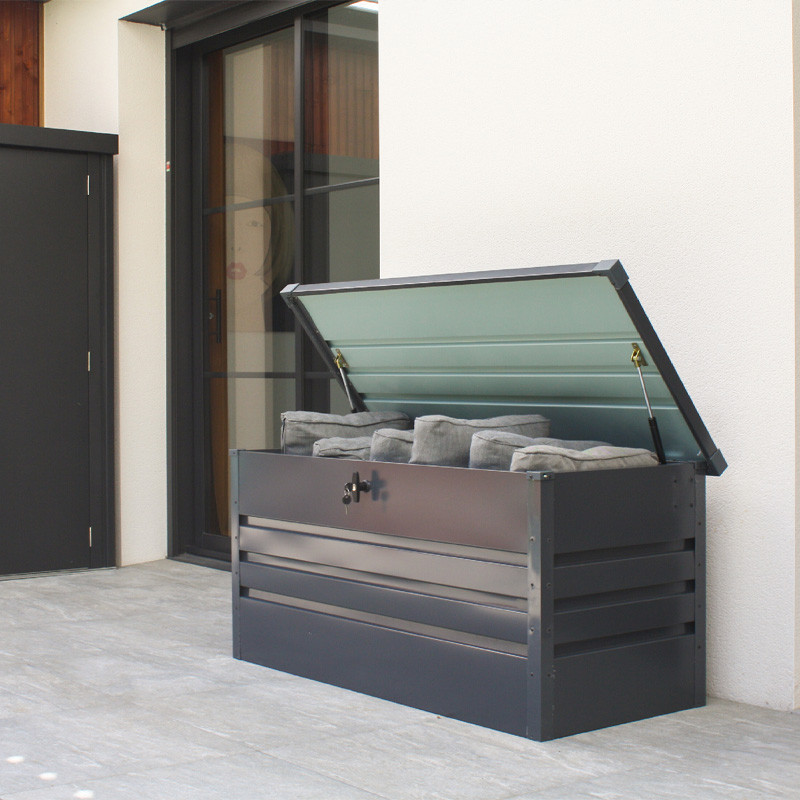 DCB - Coffre de jardin Scatola - Acier galvanisé - 350L - Gris anthracite