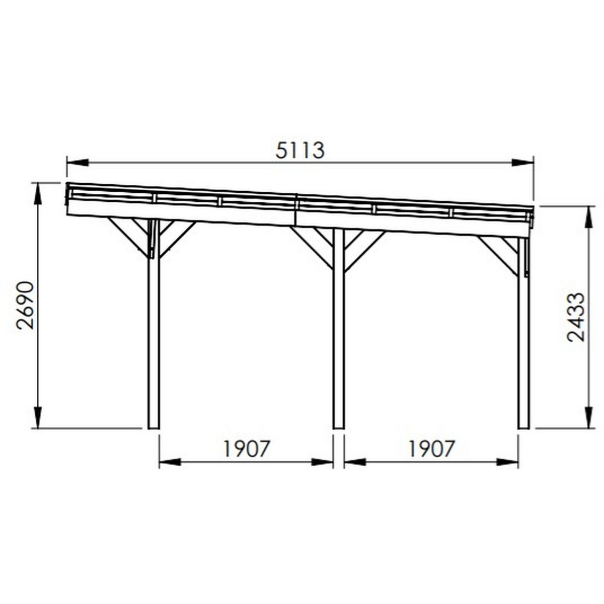 Forest Style - Posto auto coperto Doppio Victor