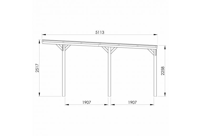 Forest Style - Victor lean-to carport