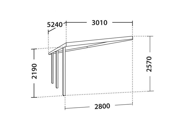 Forest Style - Carport Henri adossable