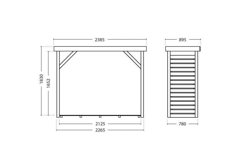 Forest Style - Wood shed - Bûcher Dallas XL
