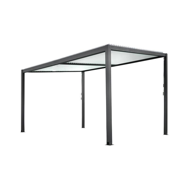 DCB - Pergola Bioclimatique + Lame orientable Tramonto - 400x310cm - Gris anthracite