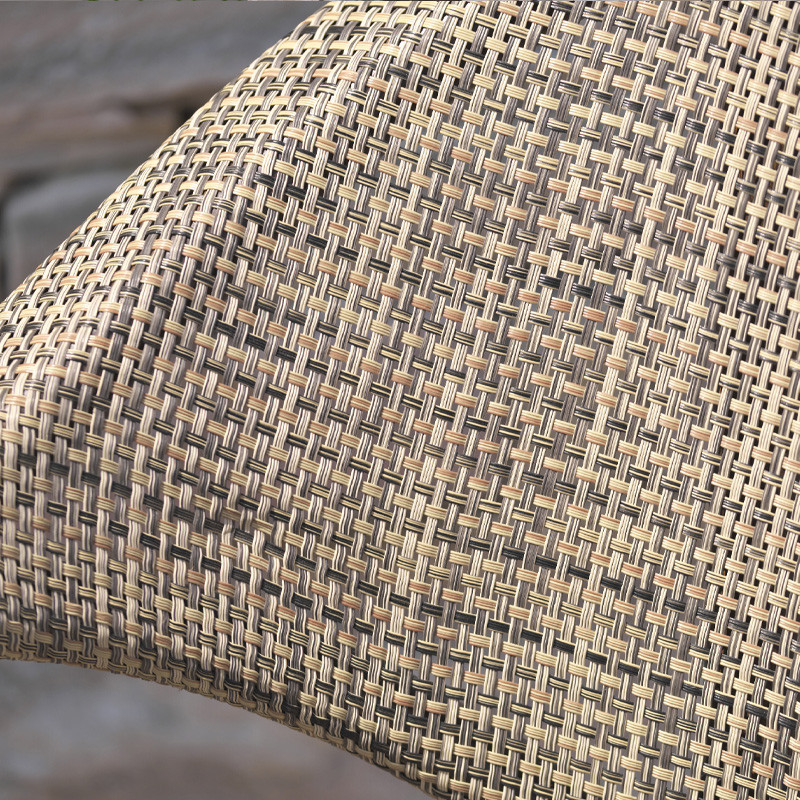 USHUAIA STACKING ARMCHAIR ALU BROWN AND TEXTILENE - LINEN