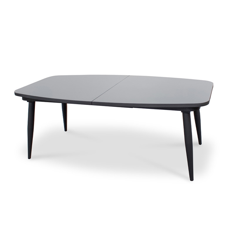DCB - Table de jardin à rallonge Pilat - 200/260x110cm - Alu - Gris anthracite