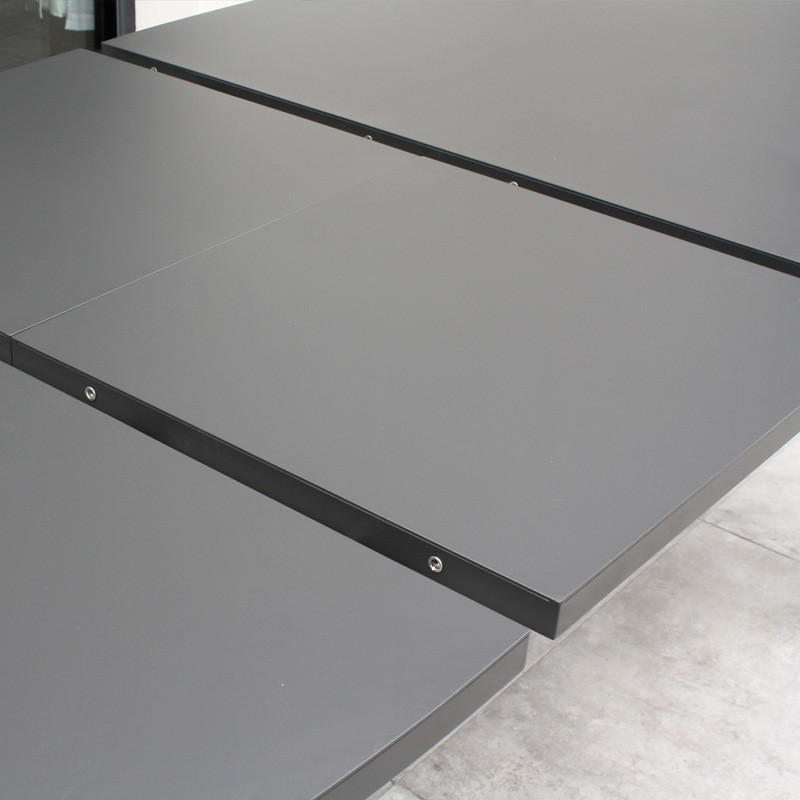 PILAT EXTENSIBLE GARDEN TABLE (200/260X110 CM) IN ALUMINUM - GREY ANTH
