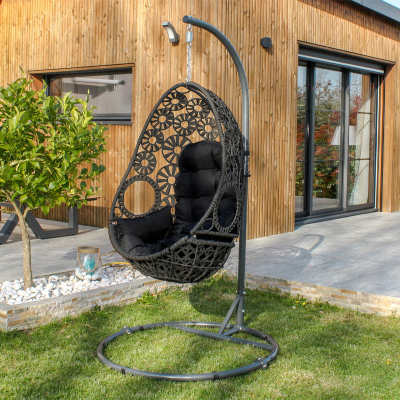 DCB - Balancelle Coussin - Samoa - Noir et Gris anthracite