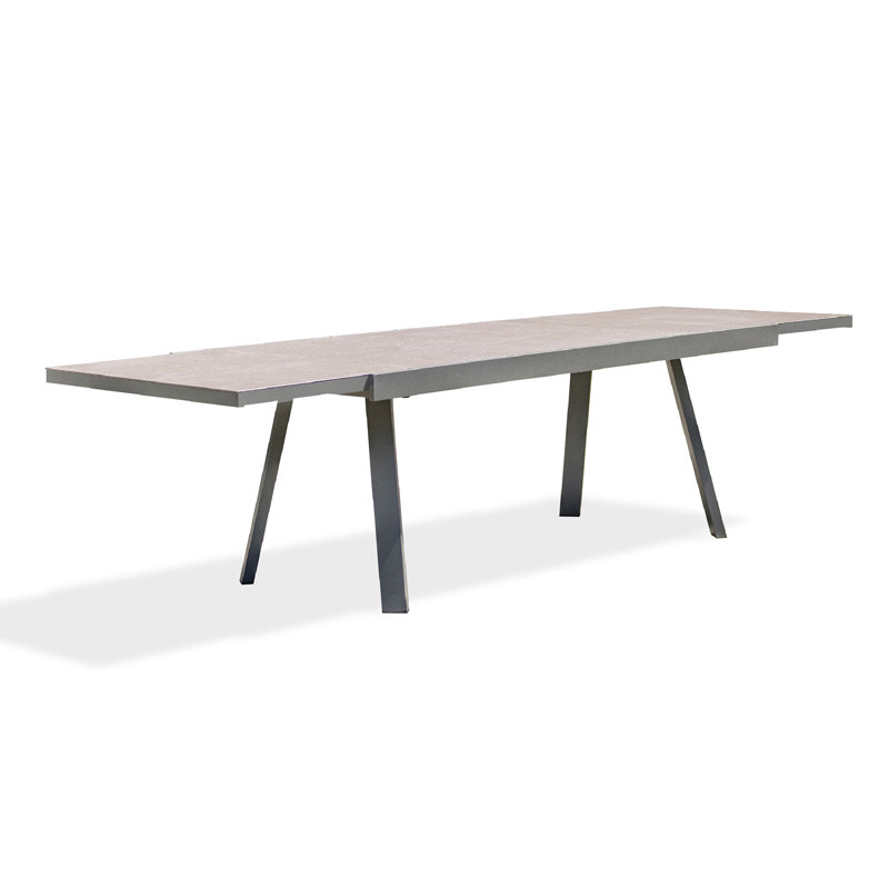 STOCKHOLM GARDEN TABLE (200/300X96CM) ALU/CERAMI+EXTENSION G.ANTH