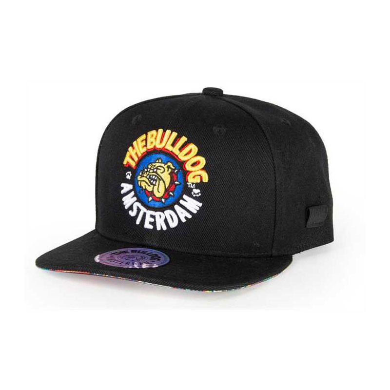 The Bulldog Amsterdam - Casquette Snapback brodée - Noir