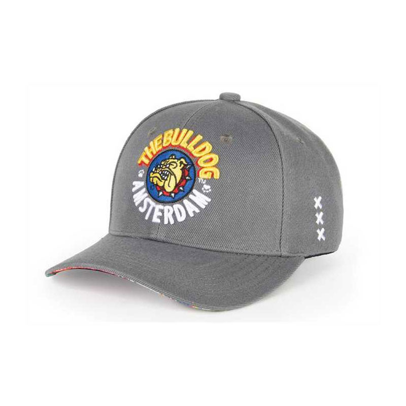 The Bulldog Amsterdam - Casquette Baseball brodée - Grise