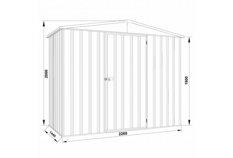 Forest Style - Abri Fraser peint - 3,1m²
