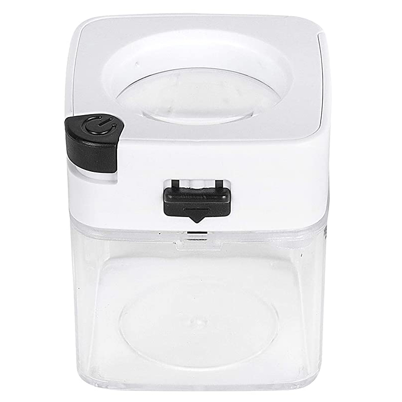 Smokus Focus - Comet infinity white - Luftdichter Topf mit Lupe