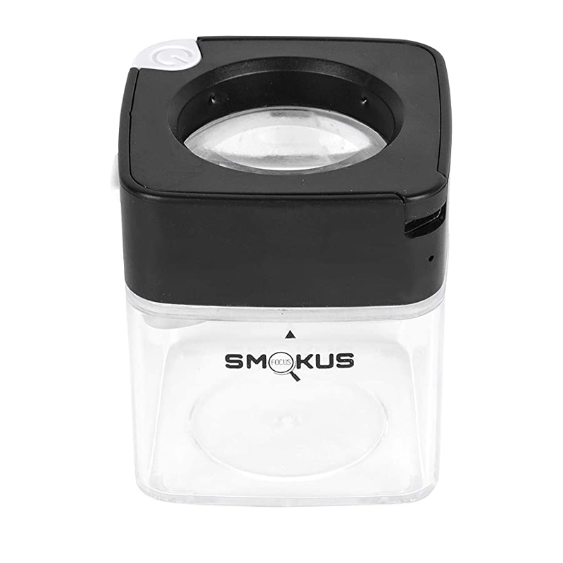 Smokus Focus - Comet infinity black - Luftdichter Topf mit Lupe