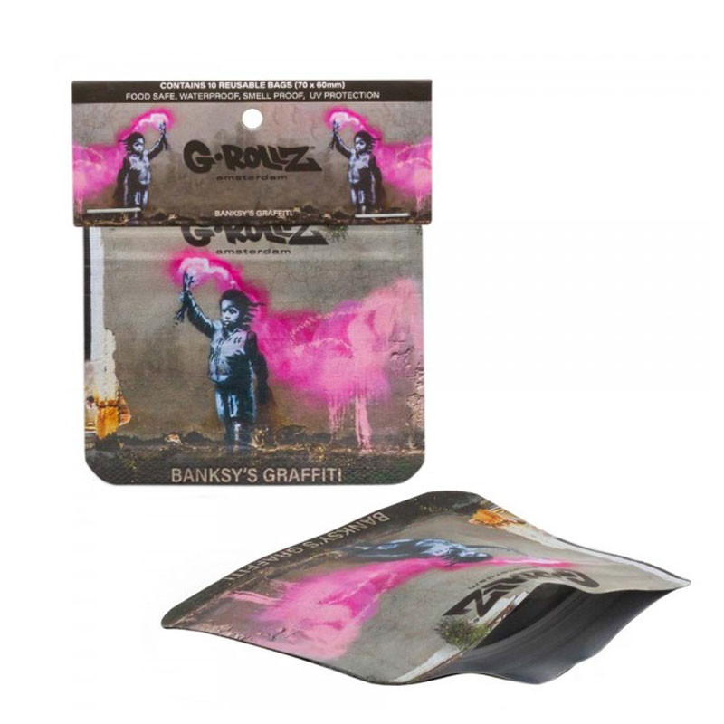 G-Rollz - Pochettes x10 stop-odeur - Bansky Graf Torchboy - 70x60mm