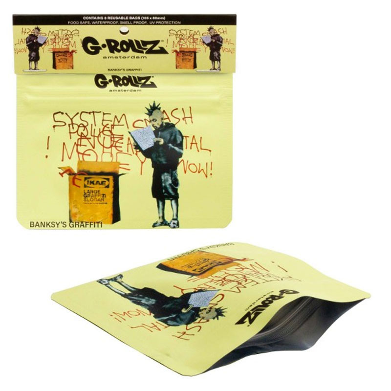 G-Rollz - Pochettes x8 stop-odeur - Banksy's Ikea Punk - 105x80mm