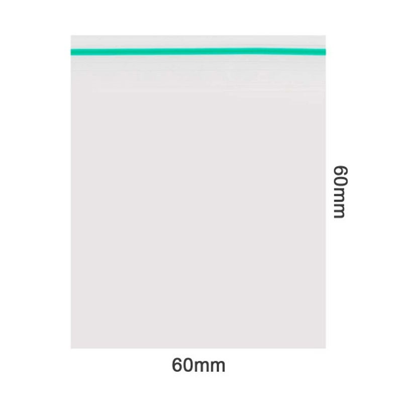 Zipped bags Amsterdam -10x10 odour stops 60x60mm 50 micron green