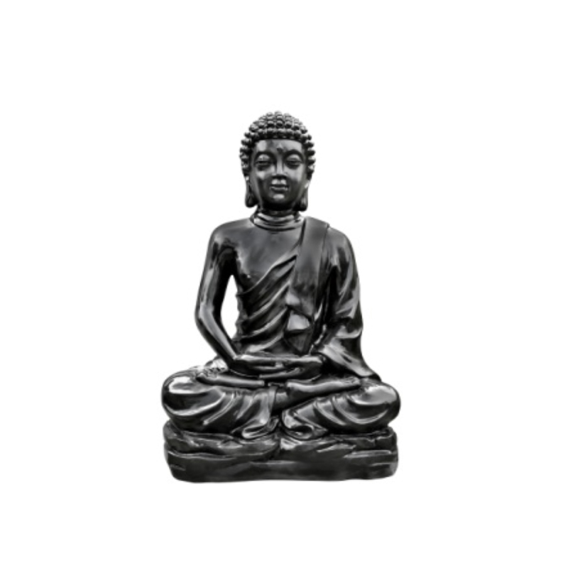 Hairie-Grandon - Bouddha assis XGM ciré noir- à l'unité