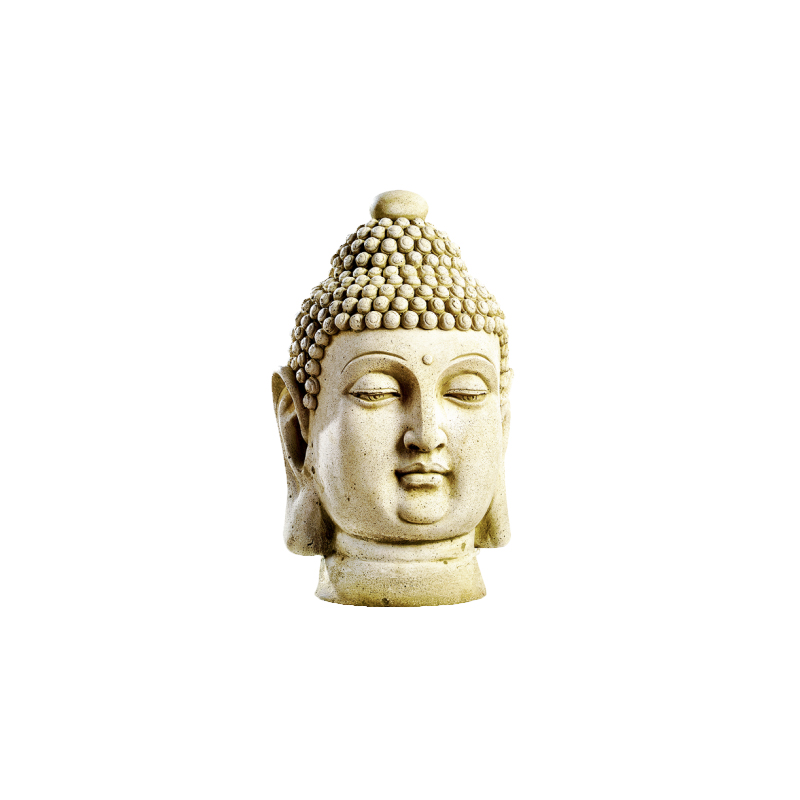 Hairie-Grandon - Tête Bouddha MM - Ton patiné - H42 cm - à l'unité