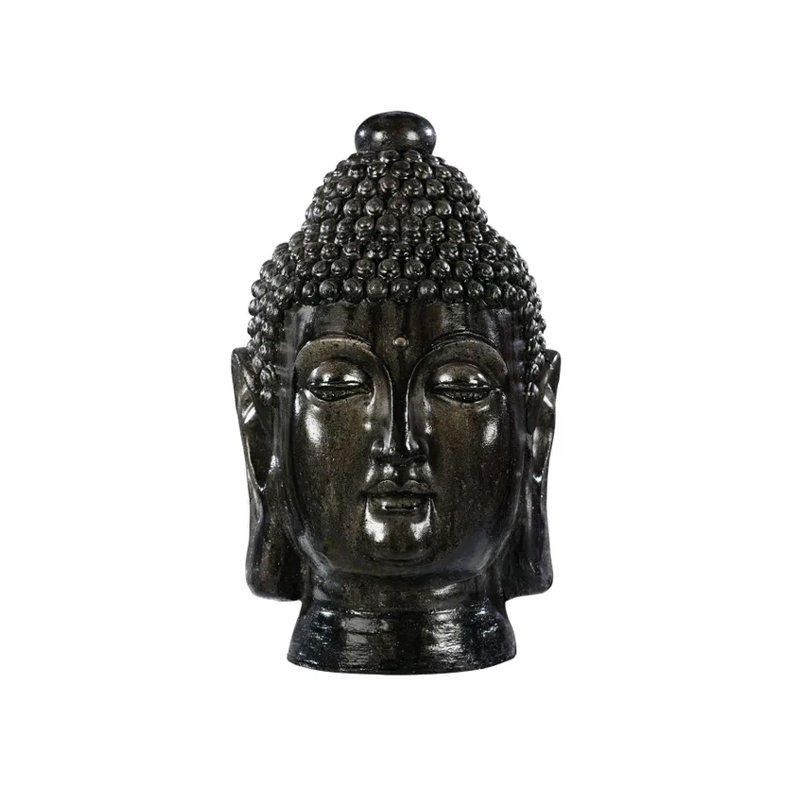 Hairie-Grandon - Tête Bouddha MM Ton ciré noir- à l'unité