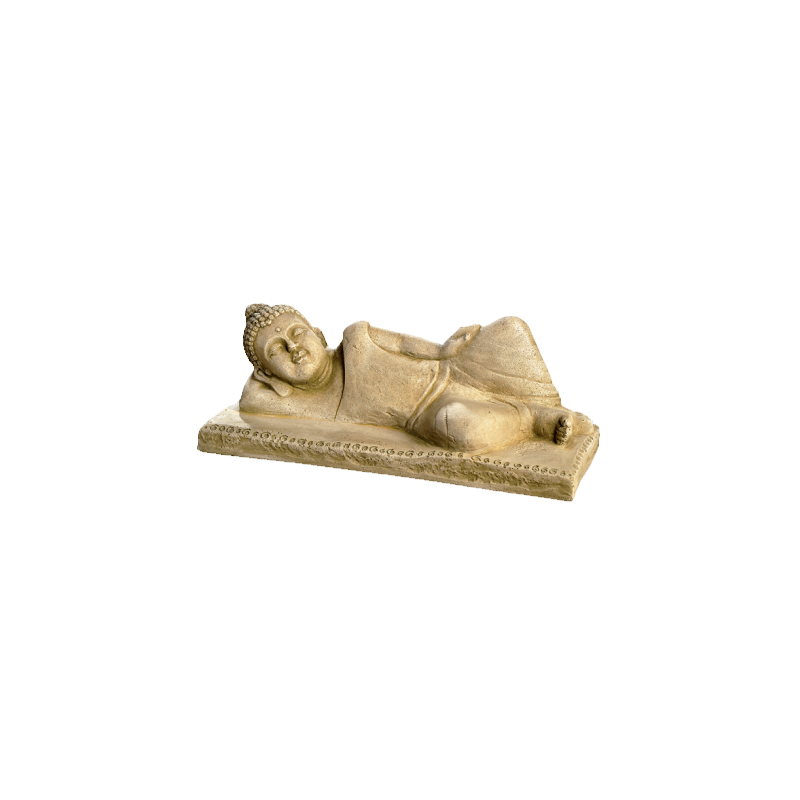 Hairie-Grandon - Bouddha couché PM - Ton patiné - L 45 cm - à l'unité