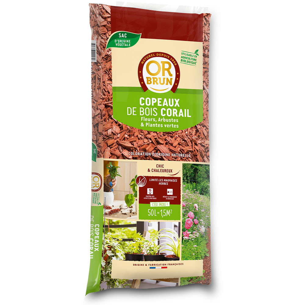 OR BRUN COPEAUX DE BOIS CORAIL 50L