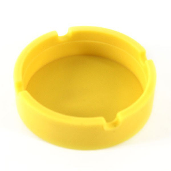 Siliconen asbak Ø 83 mm geel
