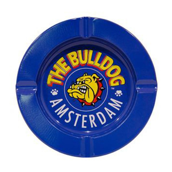 The Bulldog - Cendrier bleu en metal