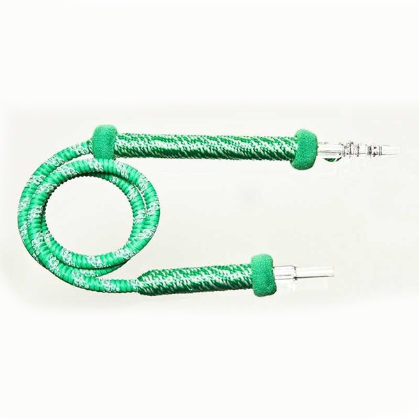 Canule 1,8m pour Chicha Longue Poignee Tissee - Vert
