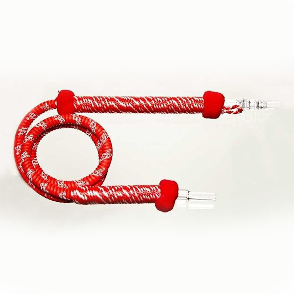 Canule 1,8m pour Chicha Longue Poignee Tissee - Rouge