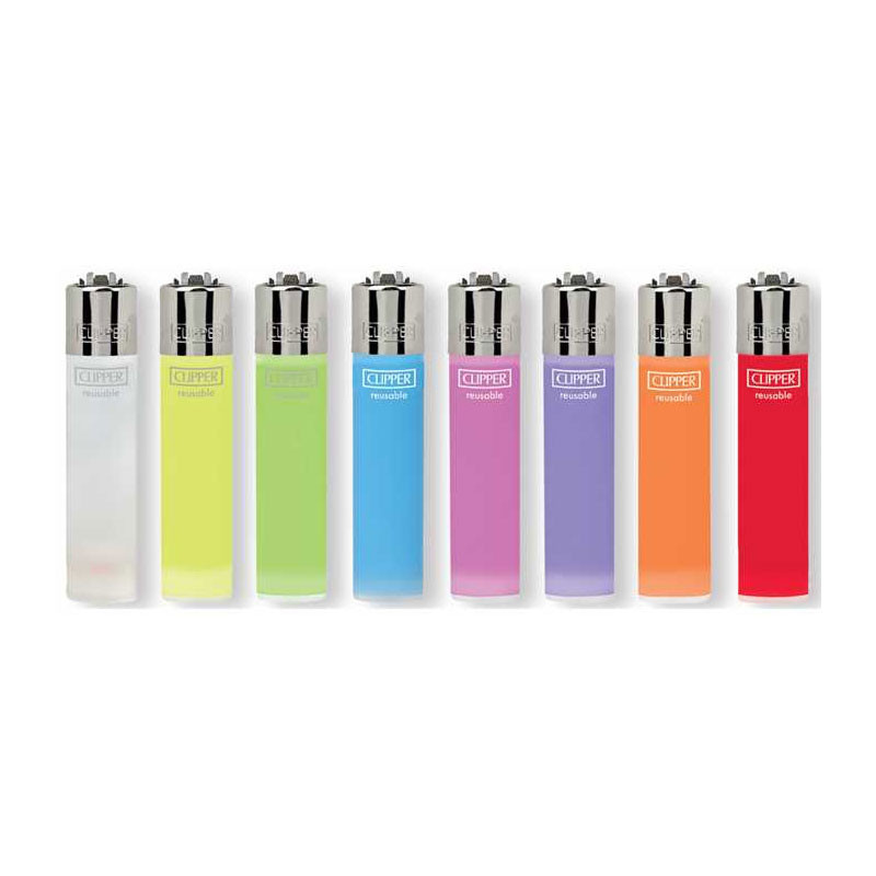 Briquet rechargeable à pierre - Translucide - Clipper