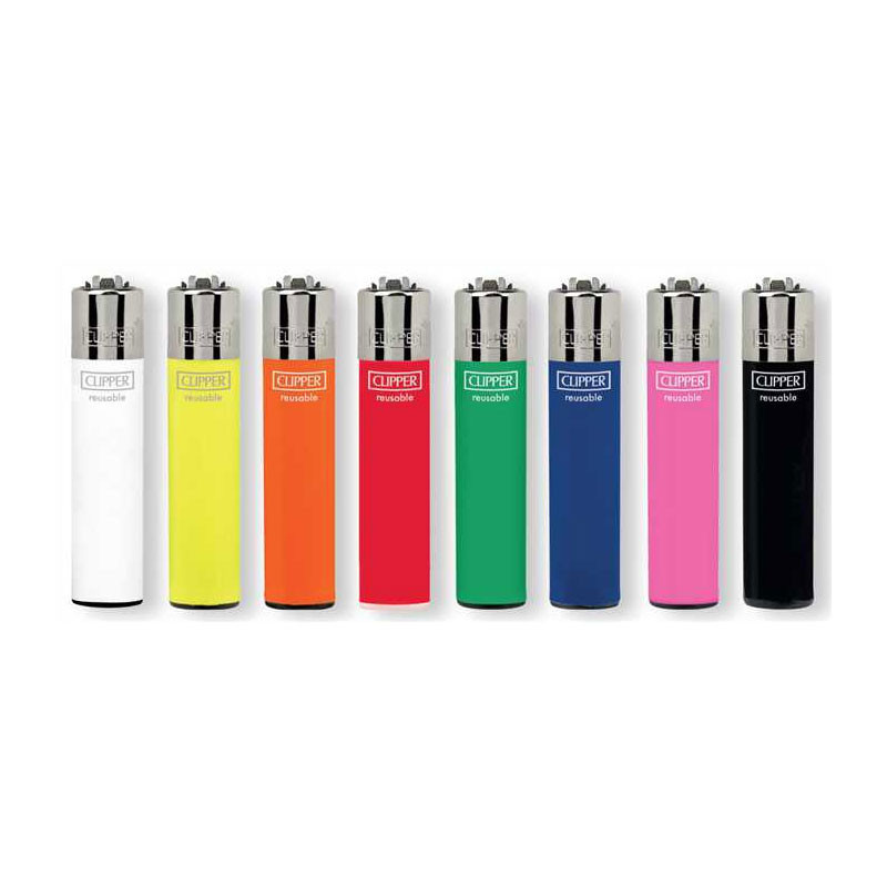 Briquet rechargeable à pierre - Fluo - Clipper