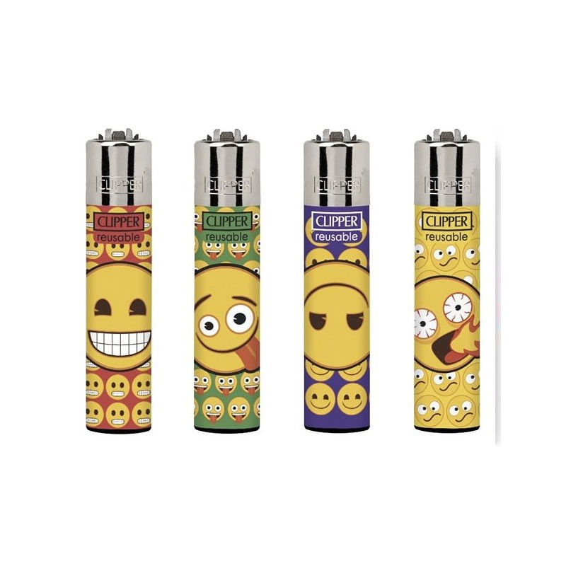 Lot de 4 briquets rechargeables à pierre - Crazy Enjoy - Clipper