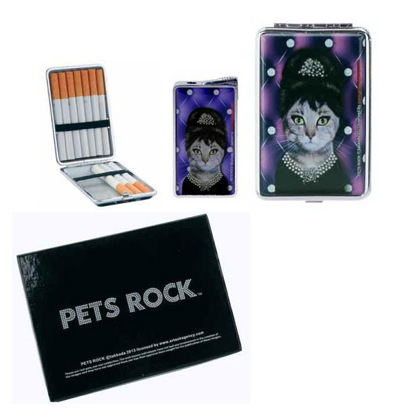 Pets Rock - Set Cadeau Briquet + Etui A Cigarette - Audrey