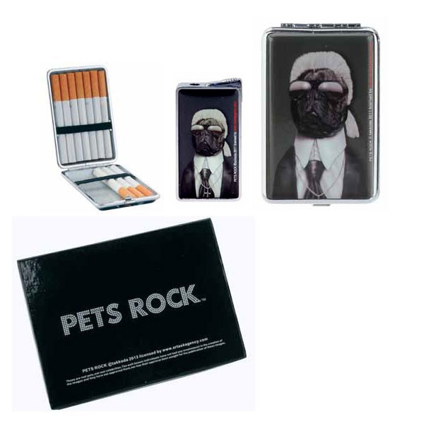 Pets Rock - Set Cadeau Briquet + Etui A Cigarette - Karl L.