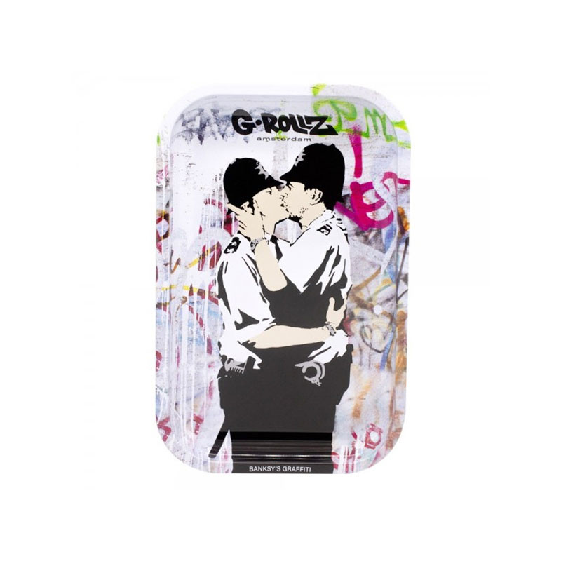 G-rollz - Metal design tray - Medium - Banksy's Cop and Cop - 27,5x17,5cm