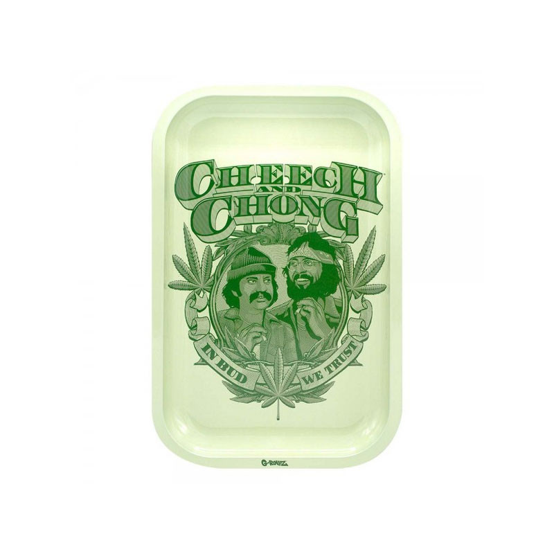 G-rollz - Plateau design métal - Médium - Cheech et Chong Badge - 27,5x17,5cm