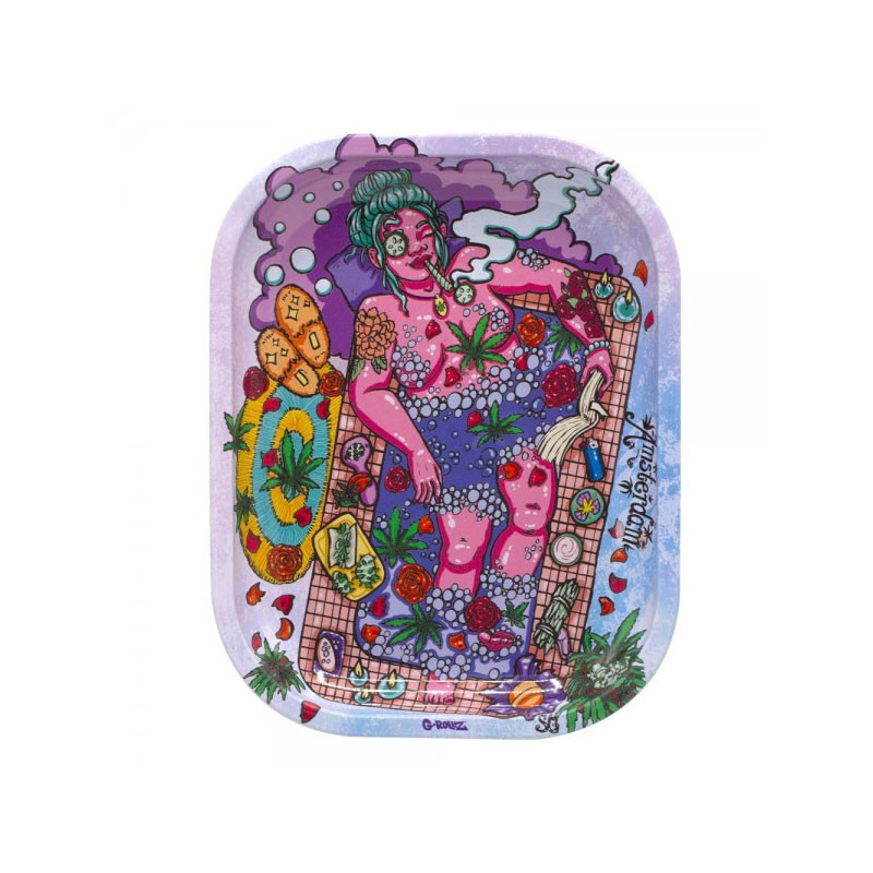 G-rollz - Design metal tray - Small - Canna Bath - 14x18cm
