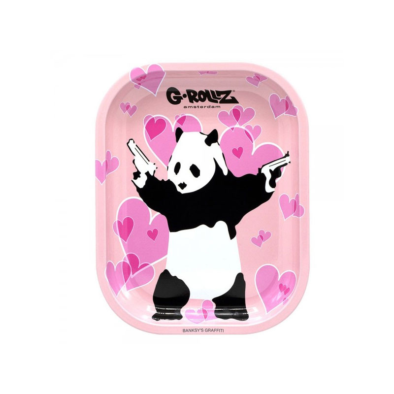 G-rollz - Plateau design métal - Small - Banksy's Panda Gunnin - 14x18cm