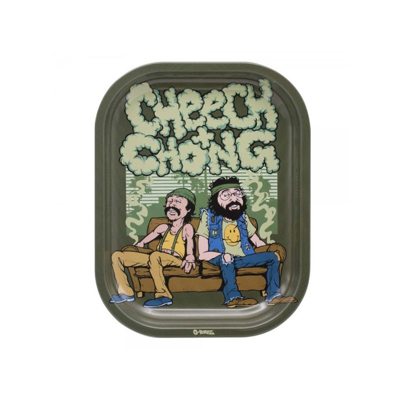 G-rollz - Plateau design métal - Small - Cheech et Chong In Da Chair - 14x18cm